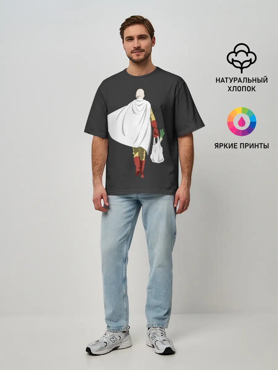 Мужская футболка оверсайз / Saitama