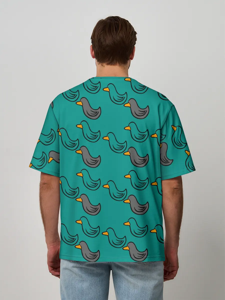 Мужская футболка оверсайз / Утка