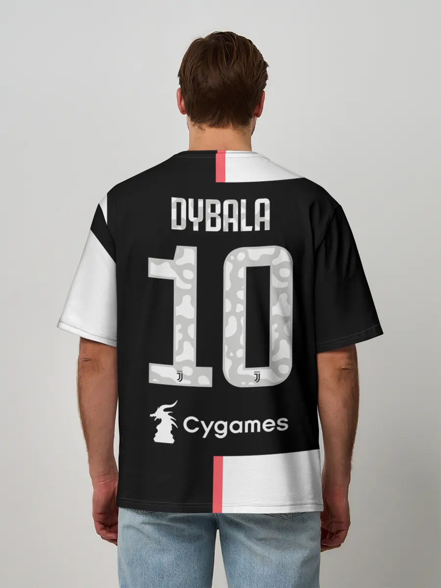 Мужская футболка оверсайз / Дибала Форма 19/20 Домашняя