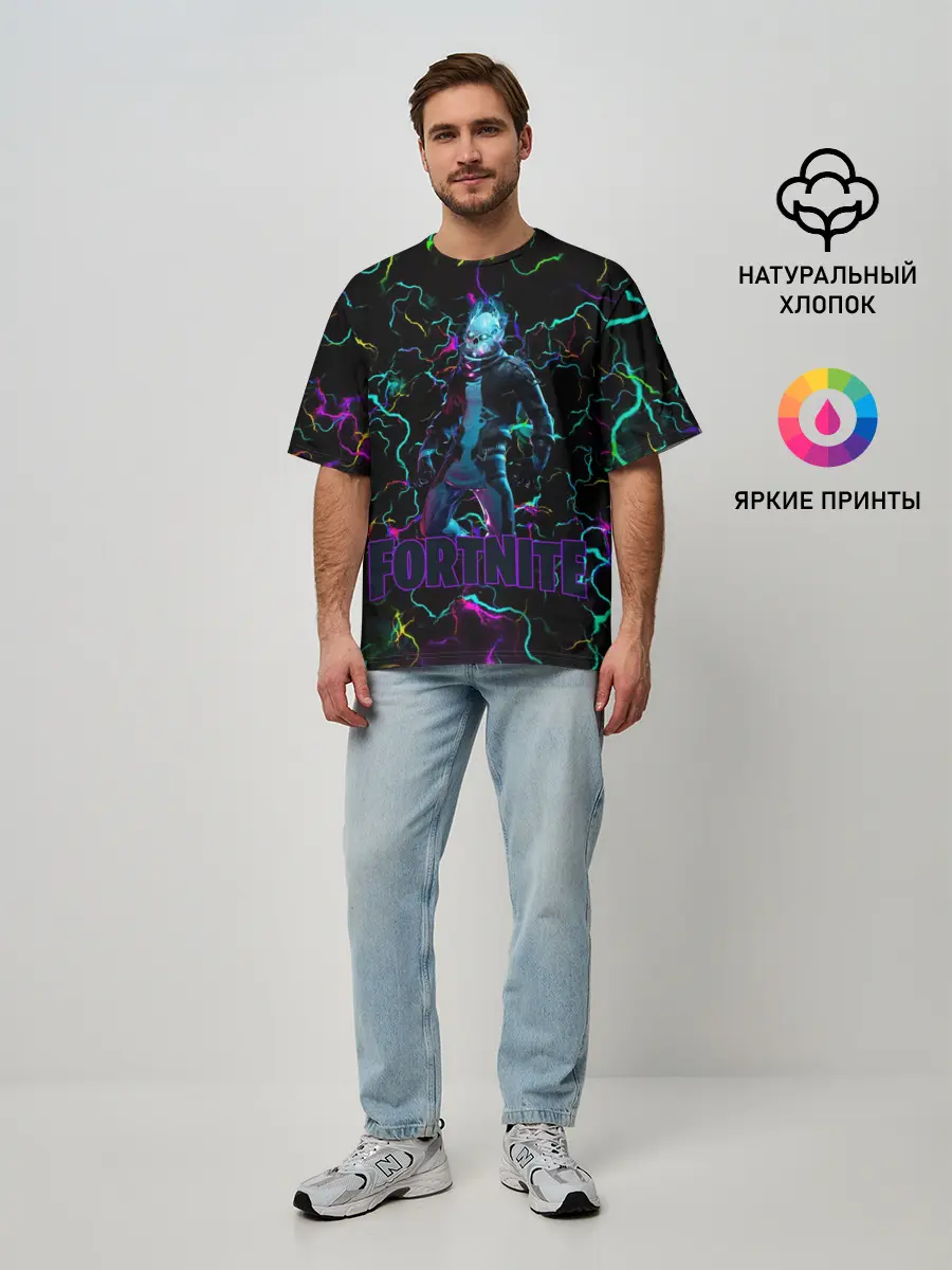 Мужская футболка оверсайз / Фортнайт | Fortnite