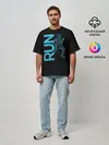 Мужская футболка оверсайз / RUN