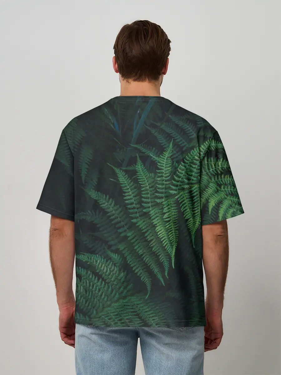 Мужская футболка оверсайз / Листья