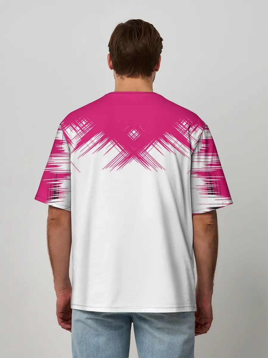 Мужская футболка оверсайз / Игра в кальмара | геометрические фигуры,