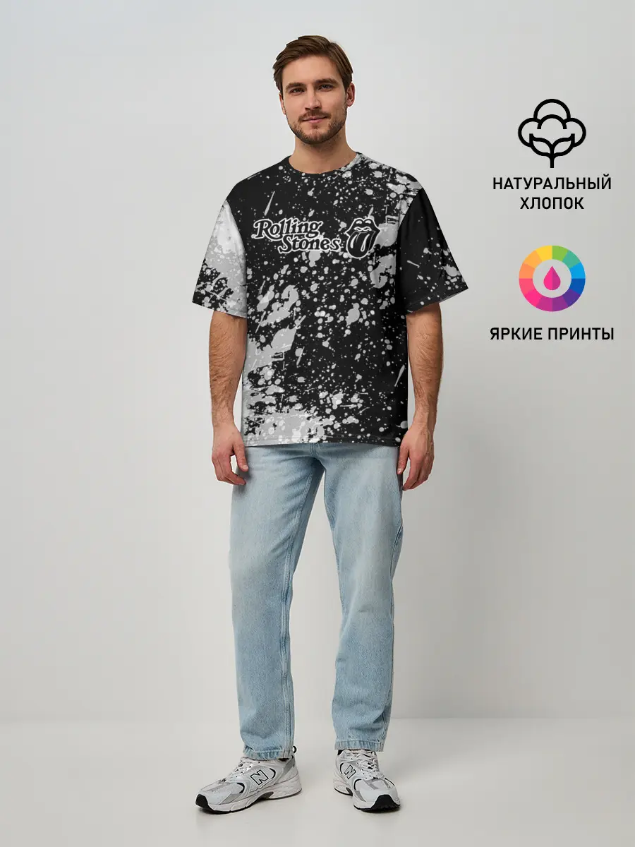 Мужская футболка оверсайз / Rolling Stones