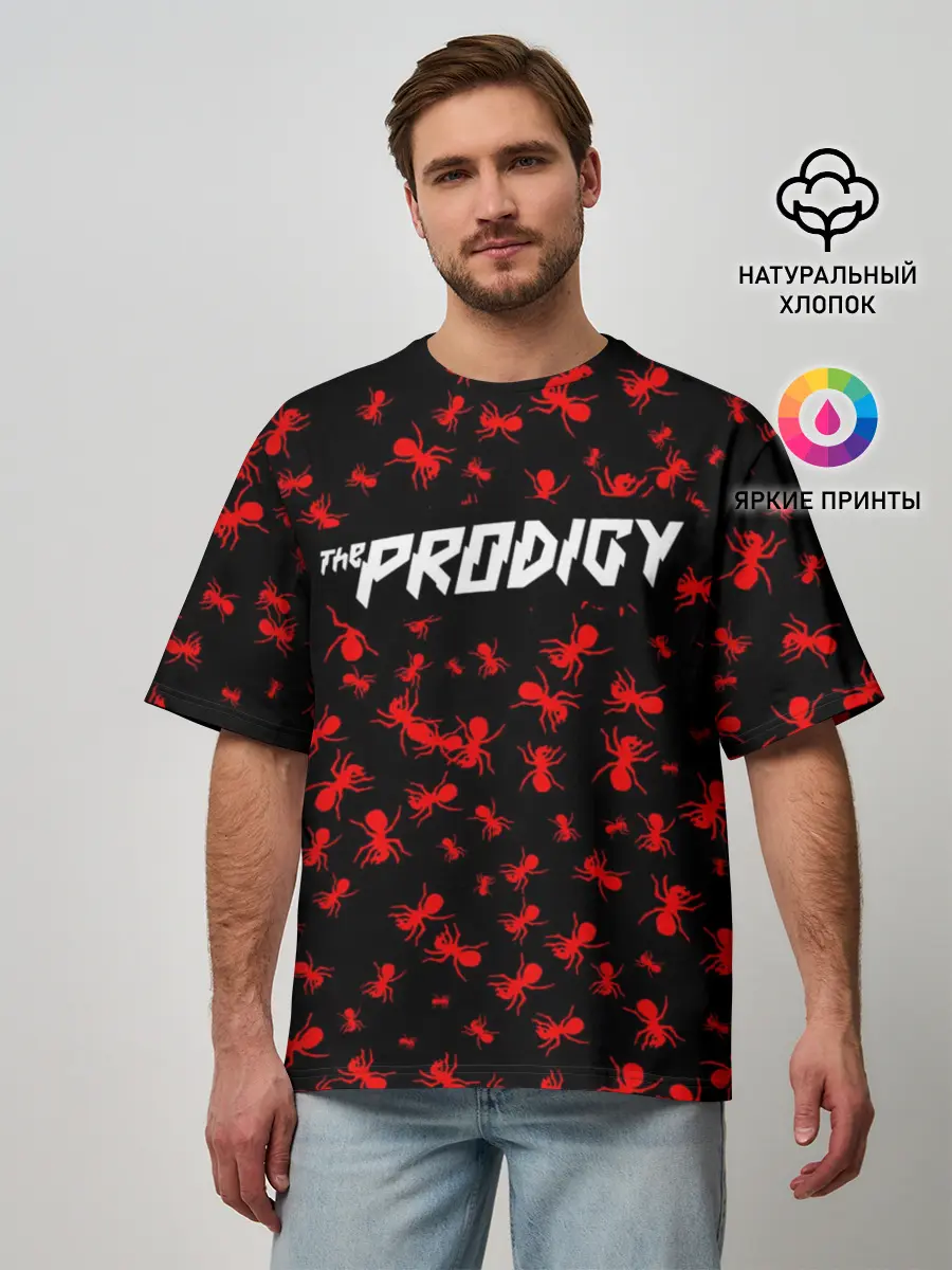 Мужская футболка оверсайз / The Prodigy + Спина