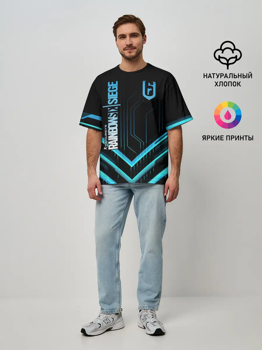 Мужская футболка оверсайз / Rainbow Six Siege