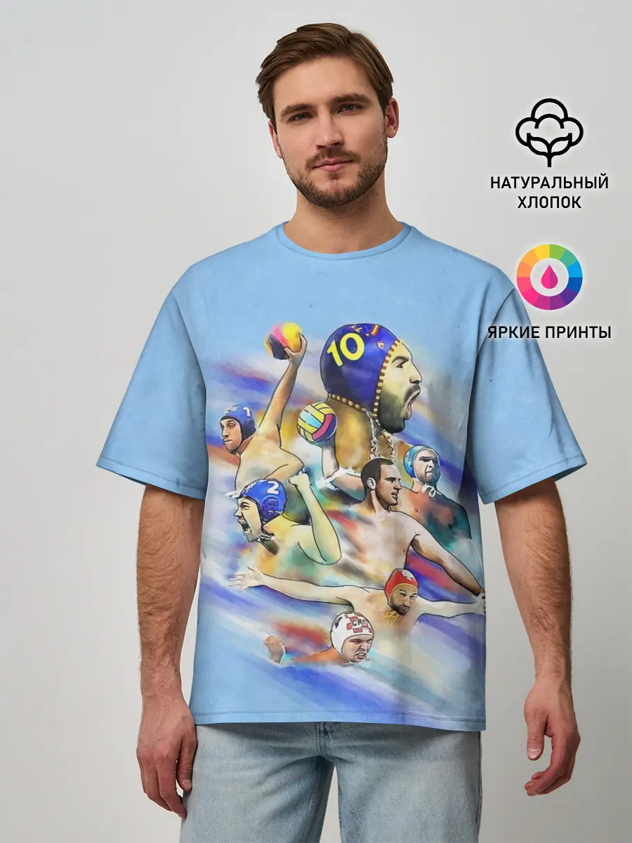 Мужская футболка оверсайз / Water polo players