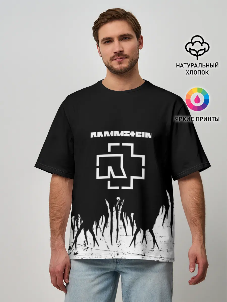 Мужская футболка оверсайз / RAMMSTEIN