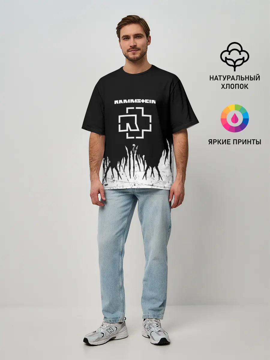 Мужская футболка оверсайз / RAMMSTEIN
