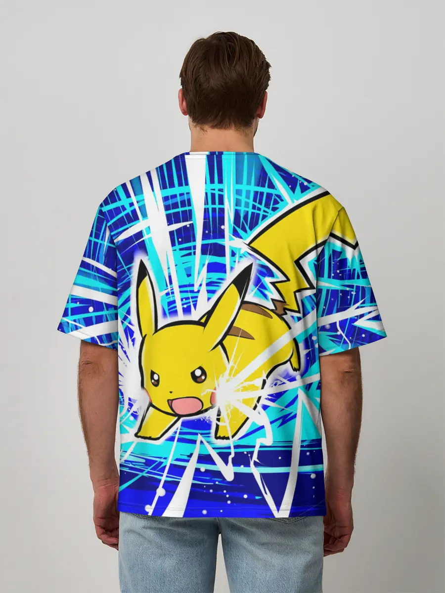Мужская футболка оверсайз / Пикачу