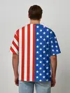 Мужская футболка оверсайз / Американский Флаг