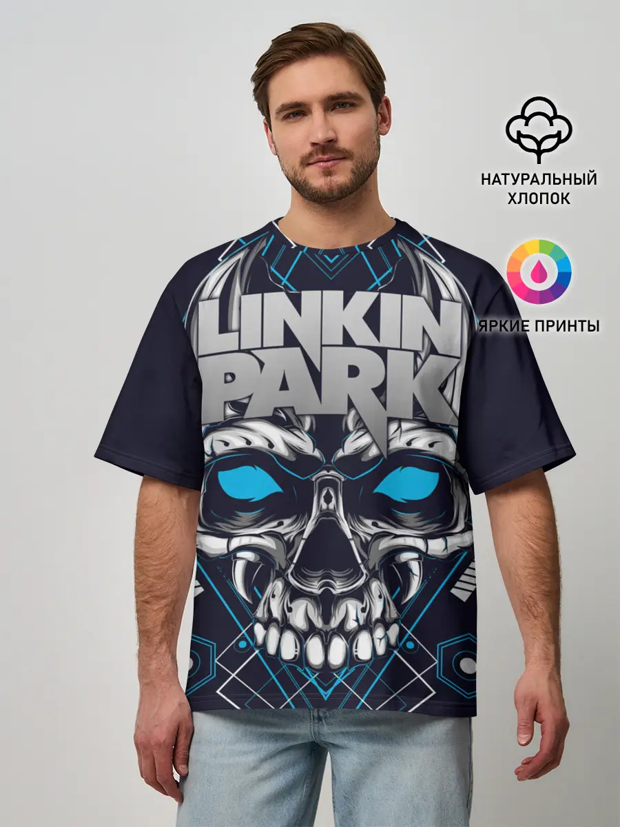 Мужская футболка оверсайз / Linkin Park