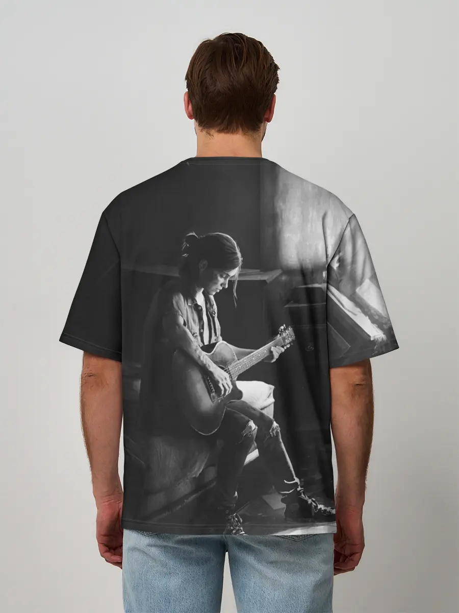 Мужская футболка оверсайз / THE LAST OF US PART 2 ЭЛЛИ