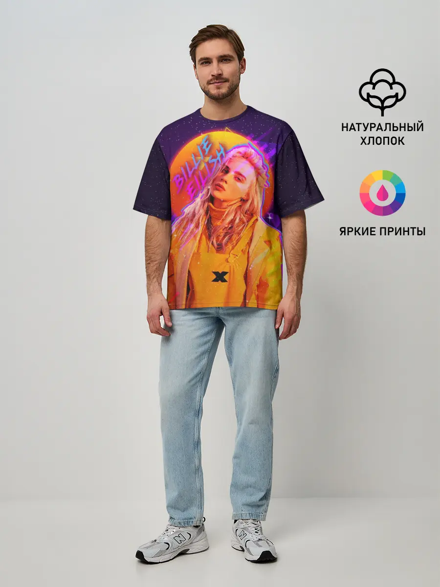 Мужская футболка оверсайз / Billie Eilish