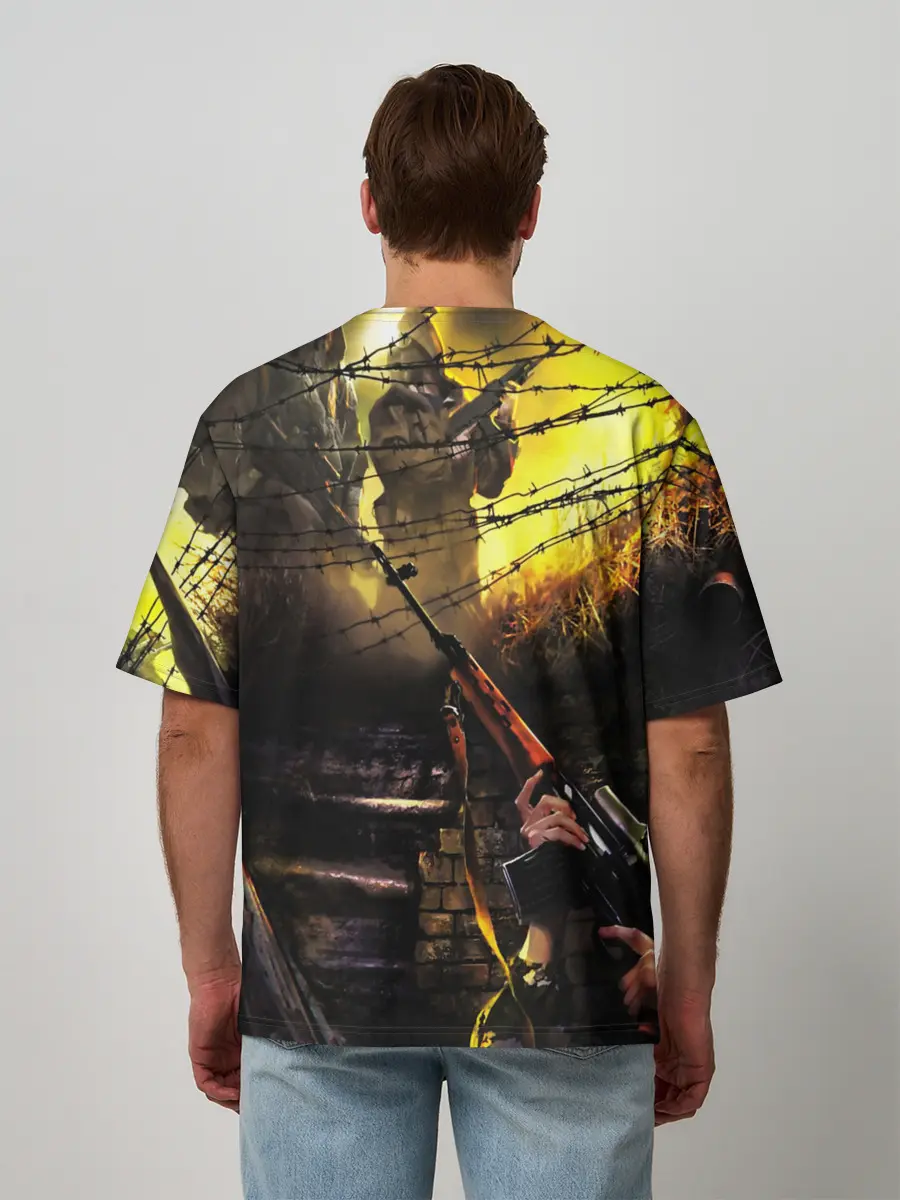 Мужская футболка оверсайз / STALKER