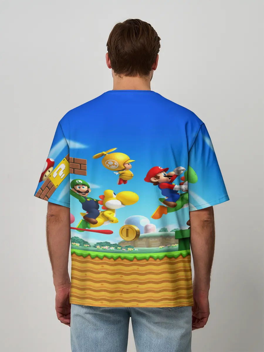 Мужская футболка оверсайз / Марио