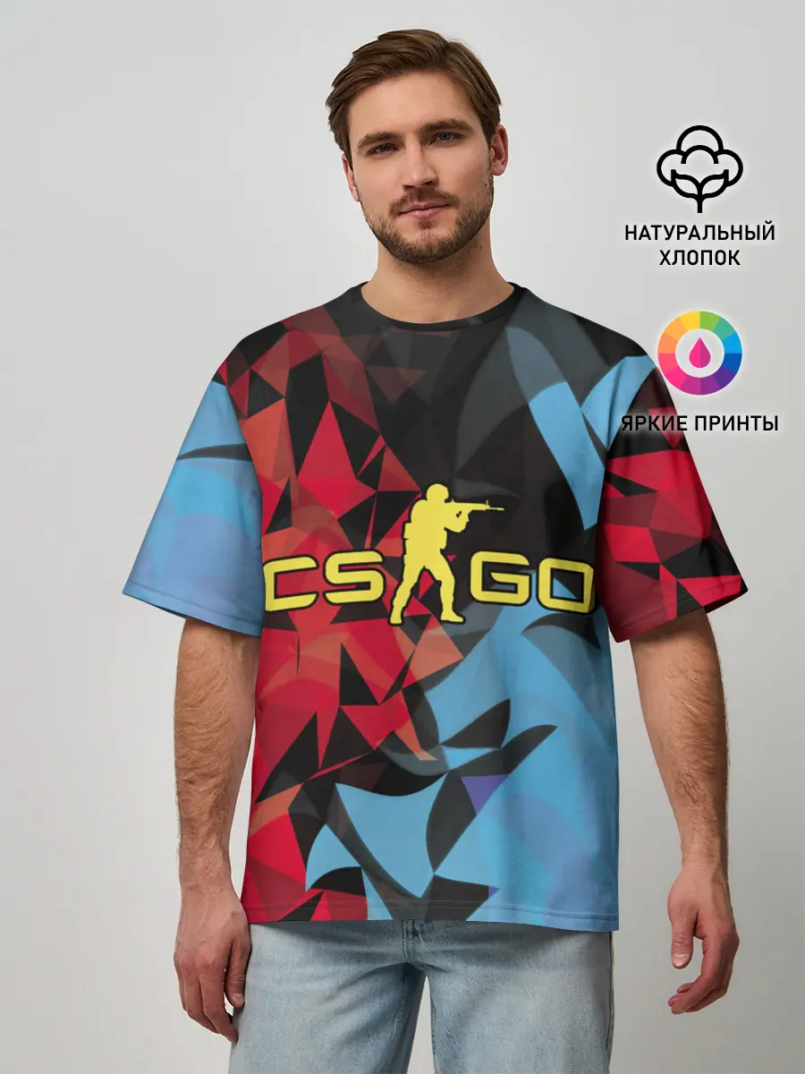 Мужская футболка оверсайз / CS:GO