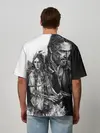 Мужская футболка оверсайз / THE LAST OF US ЧЁРНО БЕЛЫЙ