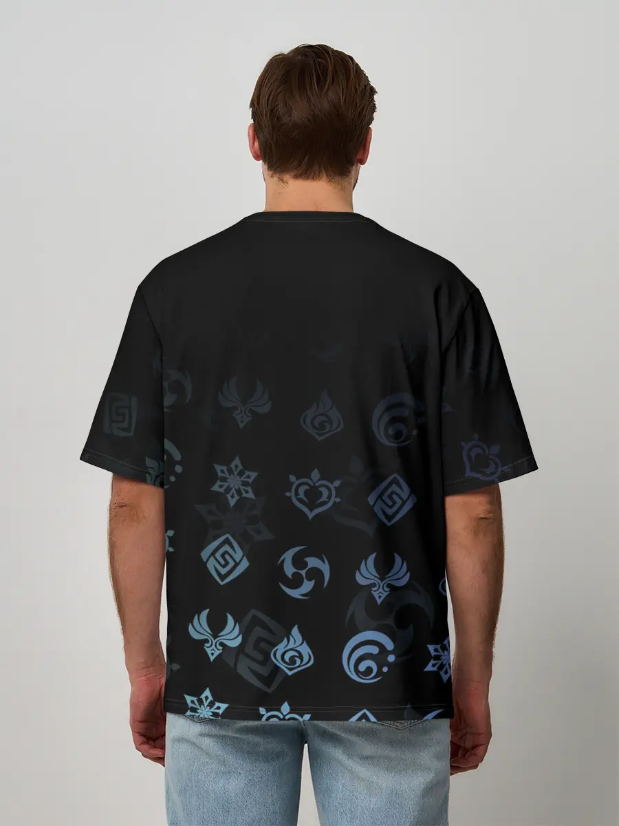 Мужская футболка оверсайз / Эола / Genshin Impact