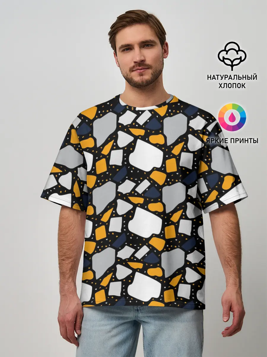 Мужская футболка оверсайз / Венецианское Терраццо | Venice