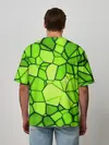Мужская футболка оверсайз / Зеленая мозаика