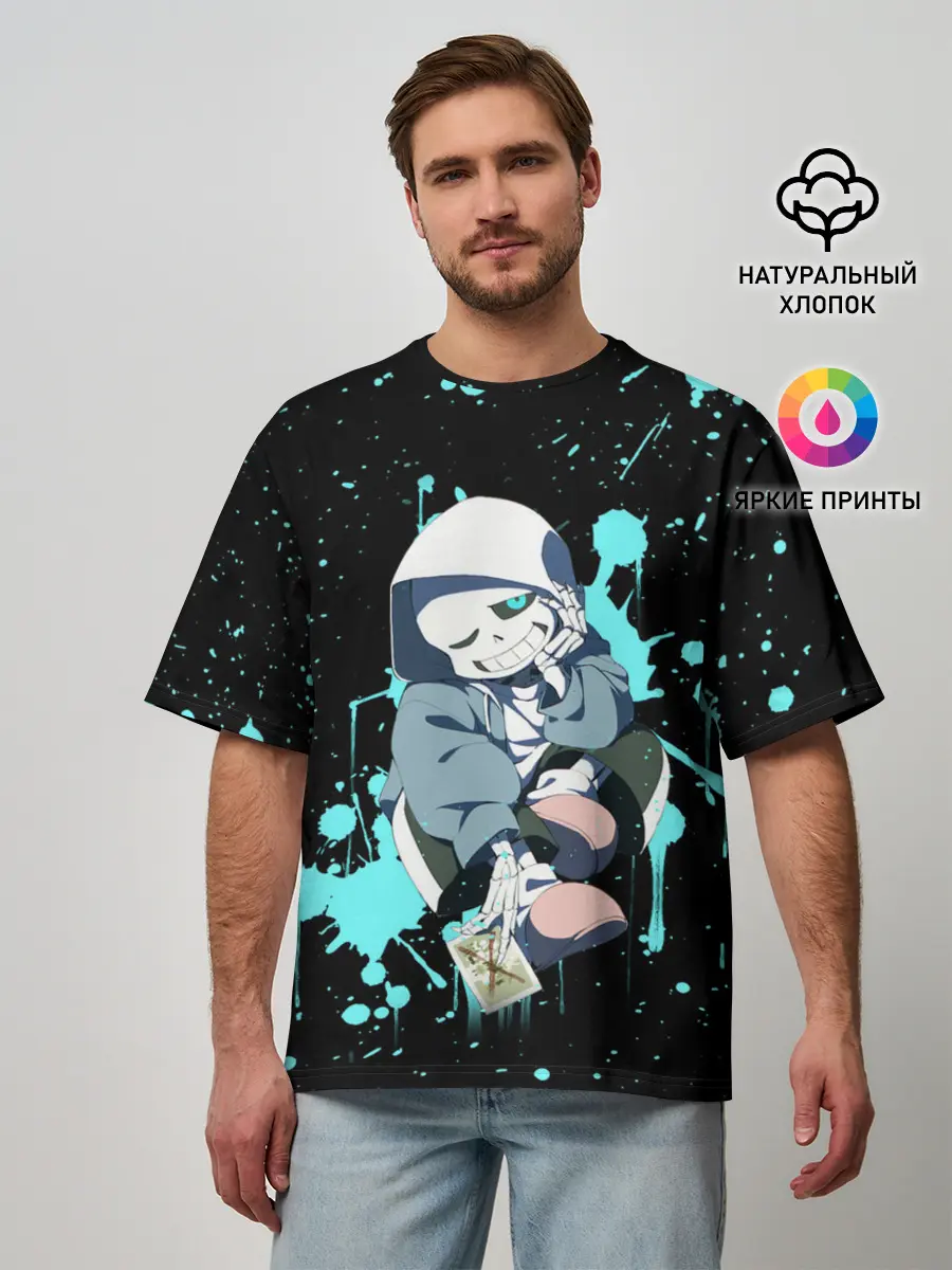 Мужская футболка оверсайз / UNDERTALE