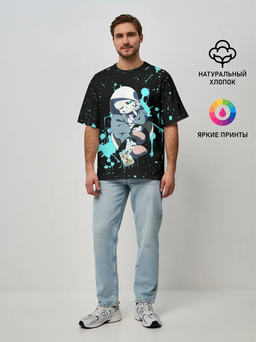 Мужская футболка оверсайз / UNDERTALE