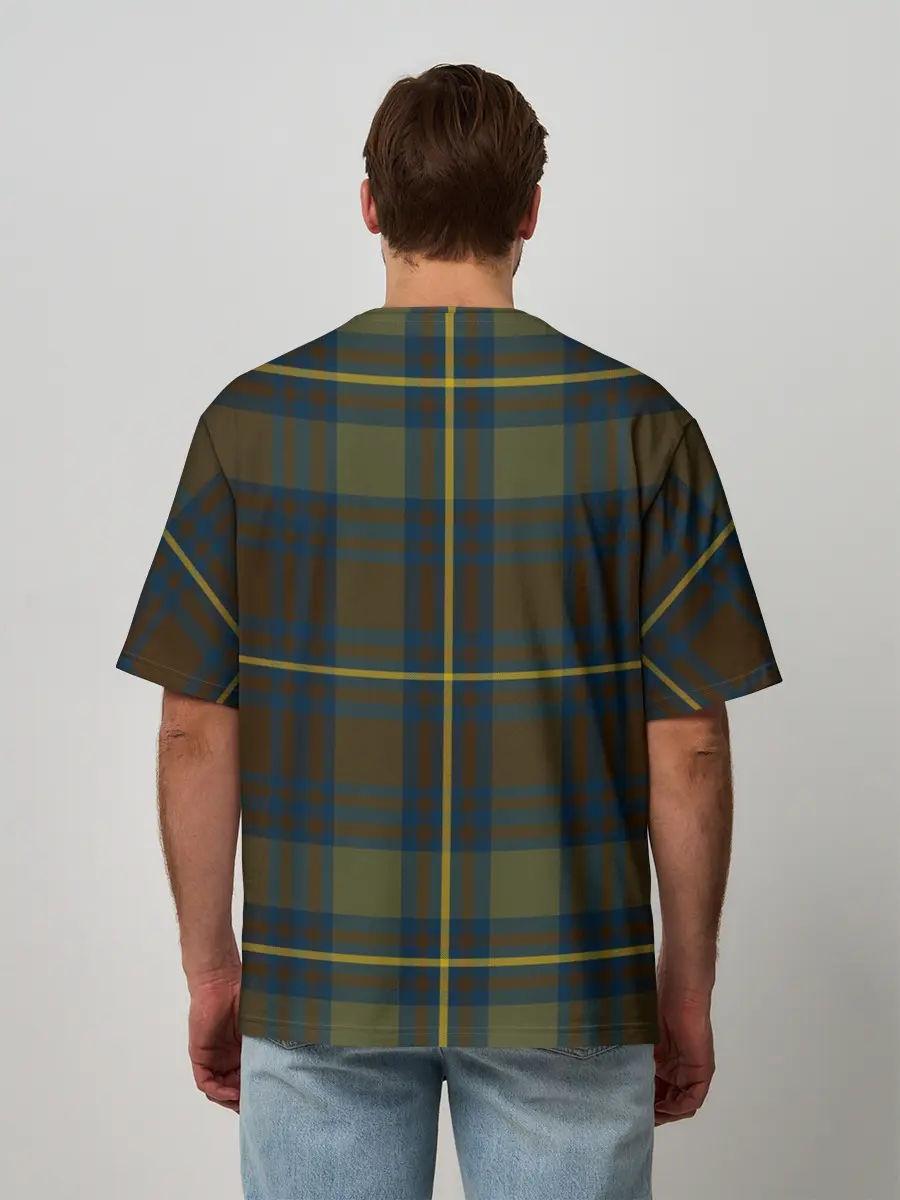 Мужская футболка оверсайз / Шотландская клетка, тартан