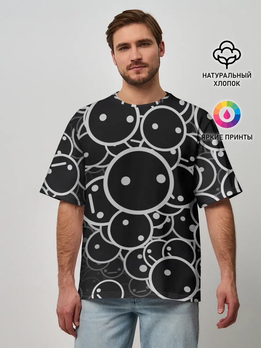 Мужская футболка оверсайз / SMILE