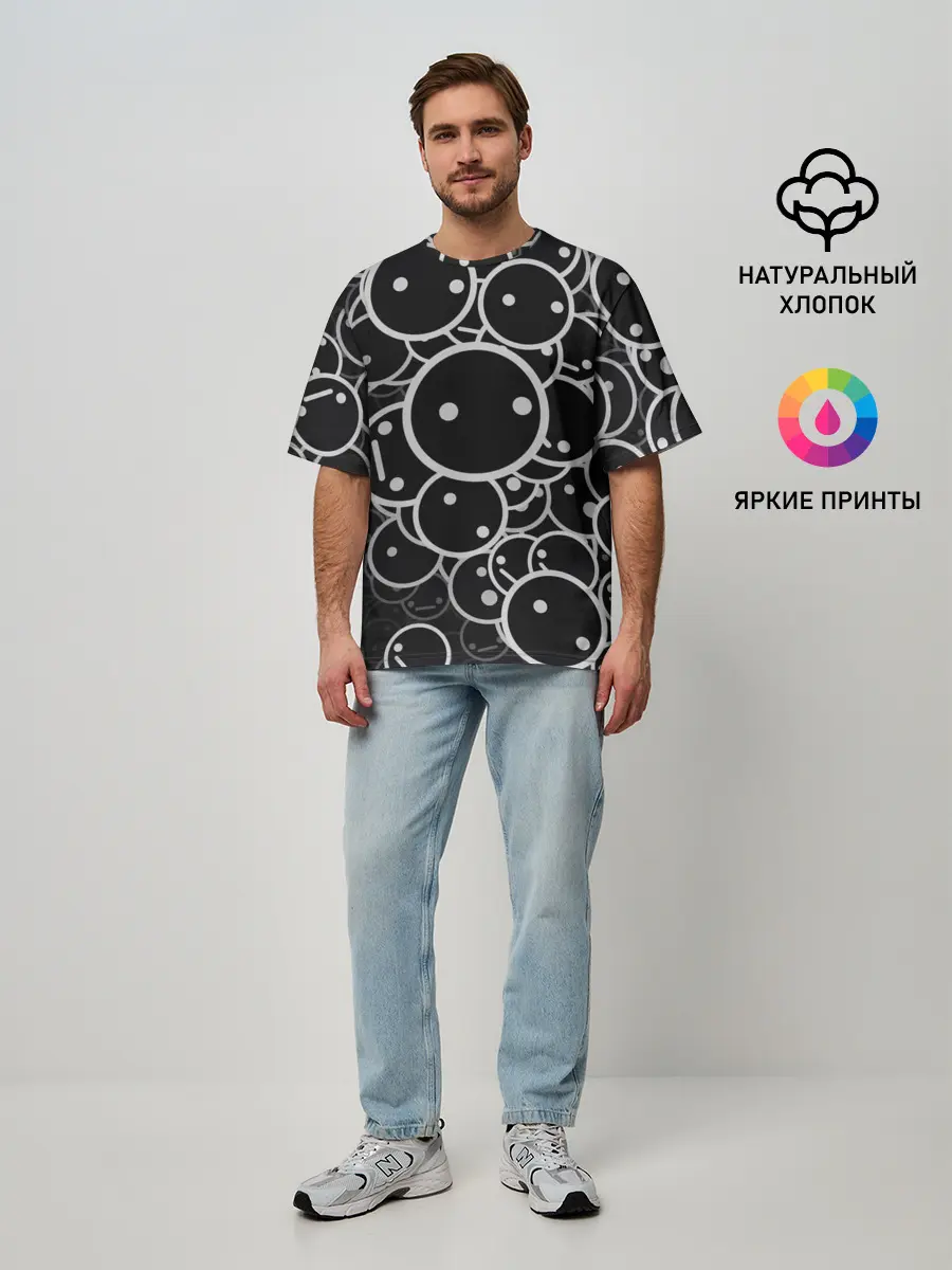 Мужская футболка оверсайз / SMILE