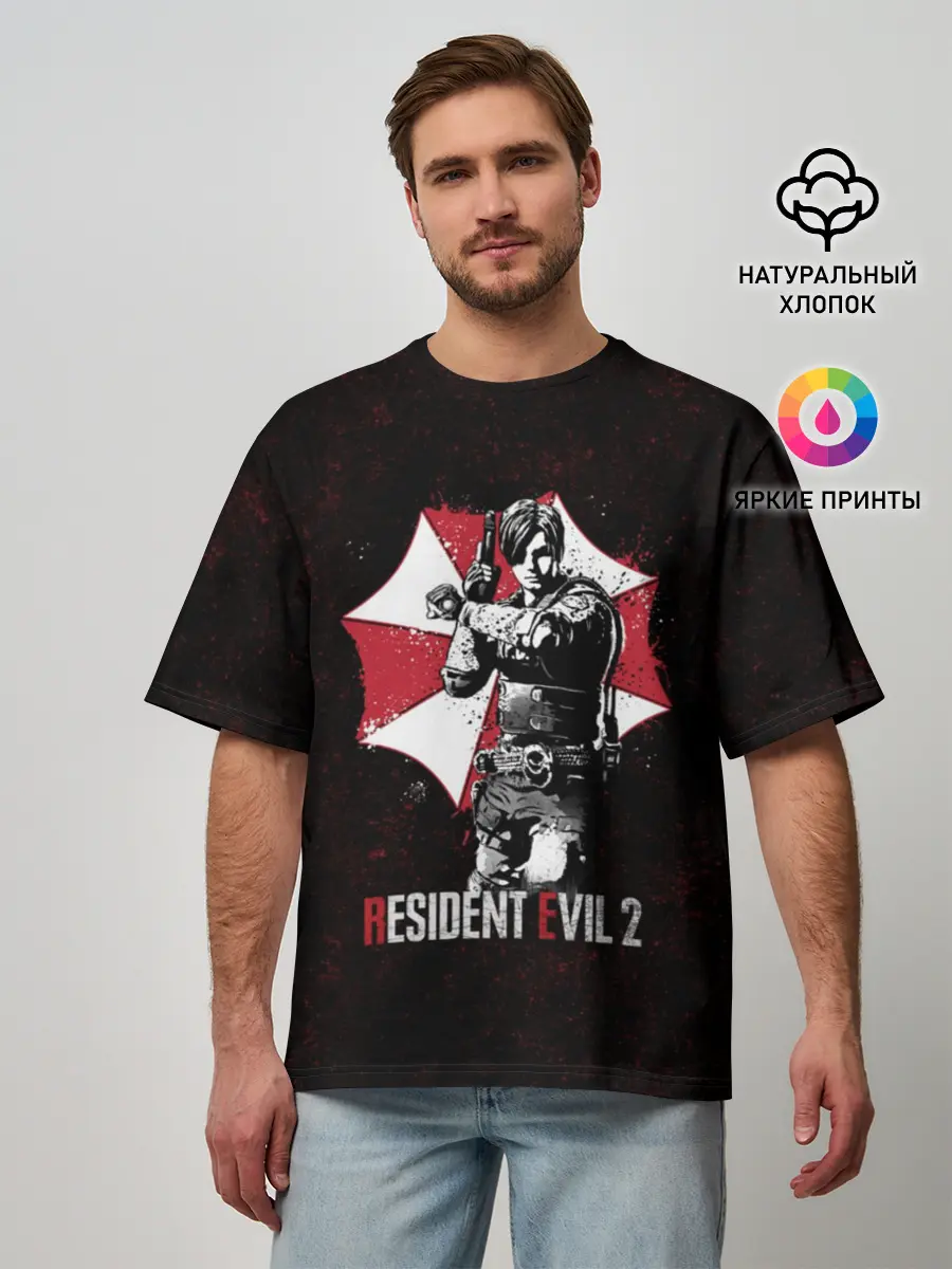 Мужская футболка оверсайз / Resident Evil 2