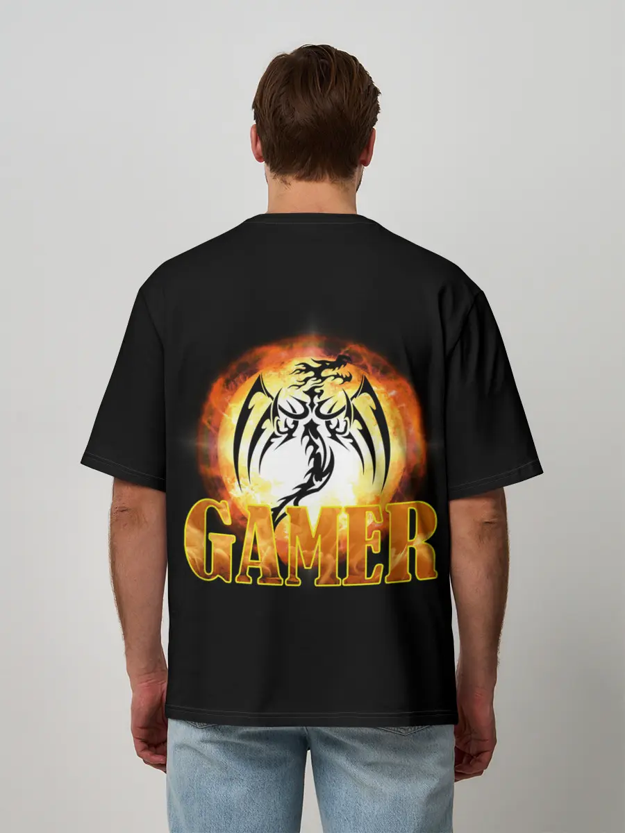Мужская футболка оверсайз / GAMER | Геймер