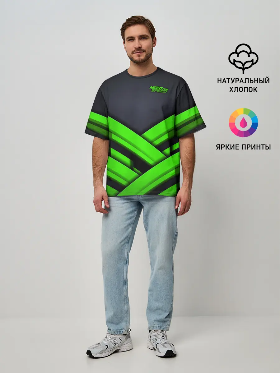 Мужская футболка оверсайз / Need for Speed