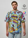 Мужская футболка оверсайз / Pop art comics