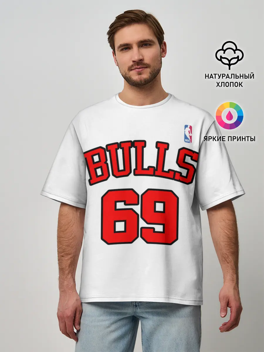 Мужская футболка оверсайз / Баскетболисты из клипа OLALA