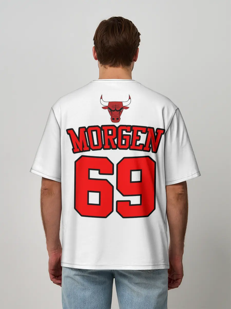 Мужская футболка оверсайз / Баскетболисты из клипа OLALA