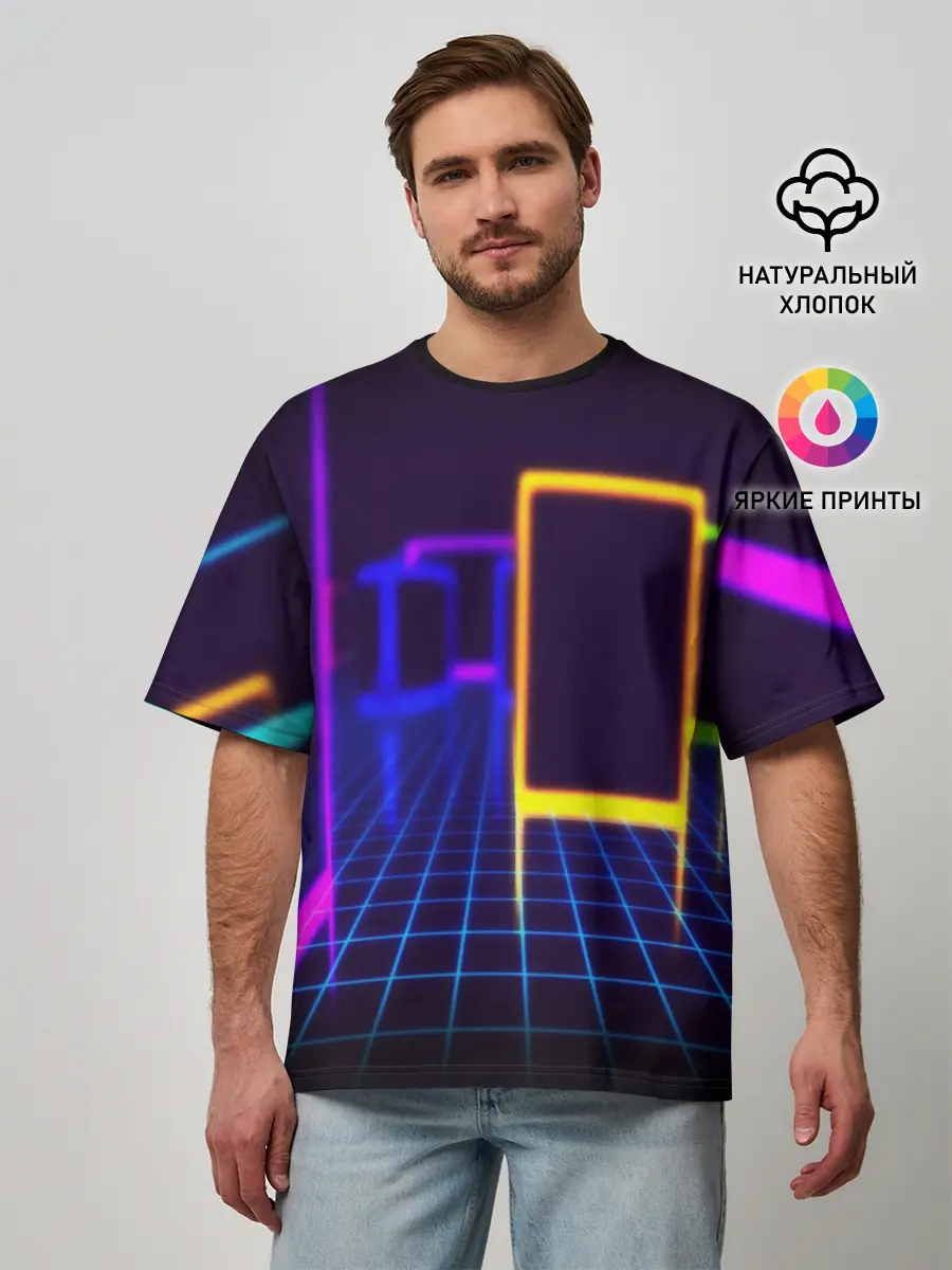 Мужская футболка оверсайз / NEON STYLE