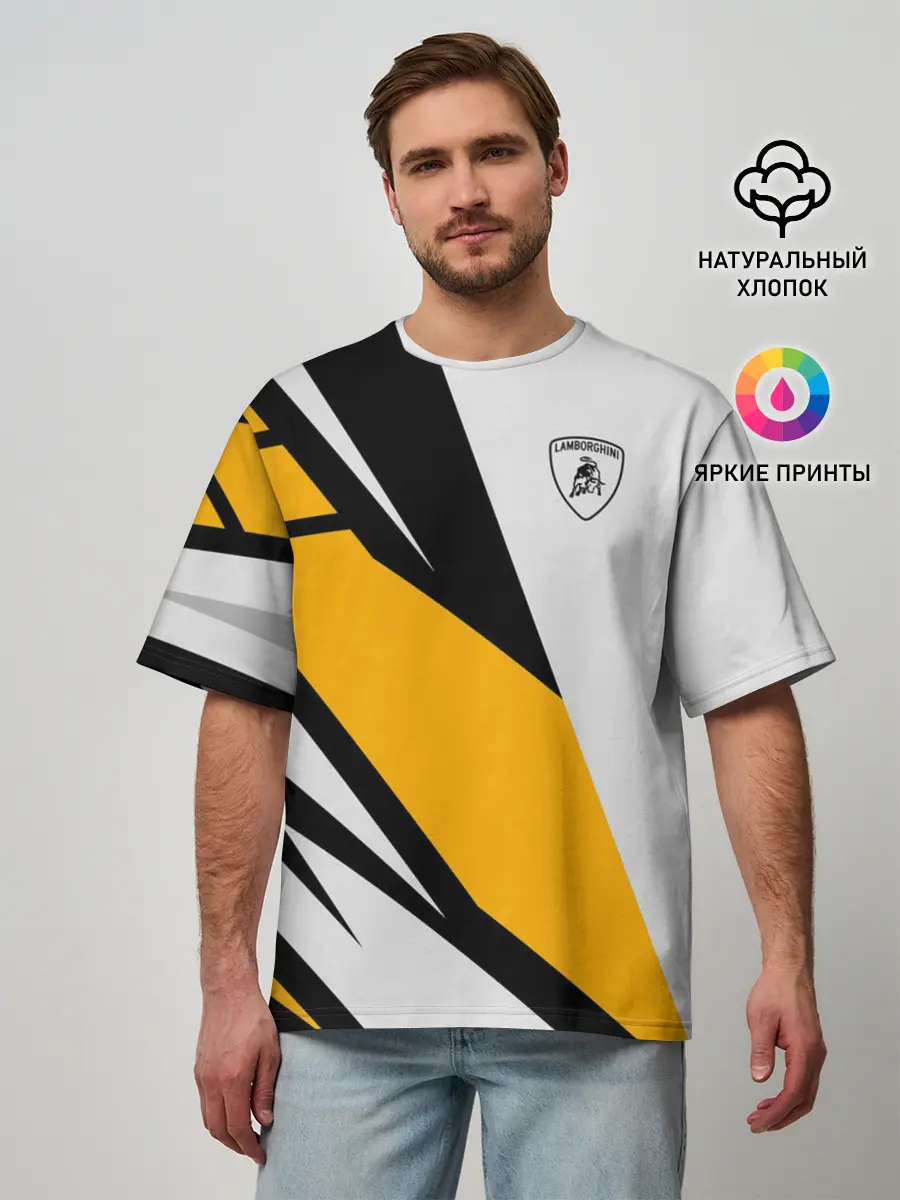 Мужская футболка оверсайз / Lamborghini