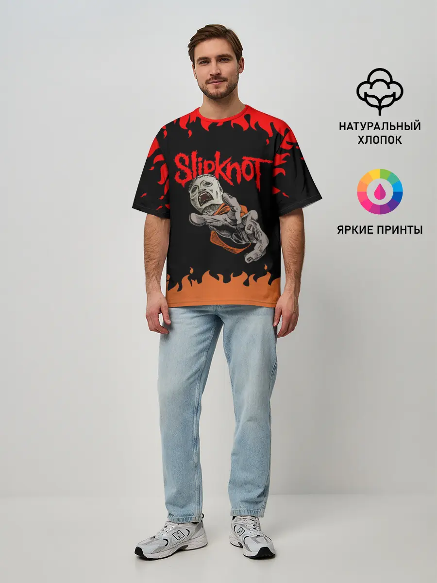 Мужская футболка оверсайз / Кори Тейлор | СЛИПКНОТ