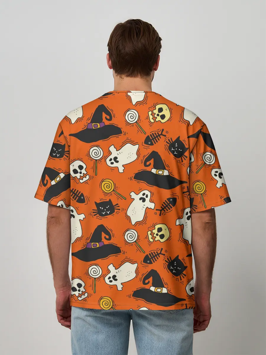 Мужская футболка оверсайз / Хэллоуинские шалости