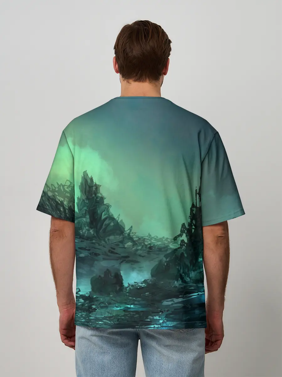 Мужская футболка оверсайз / SKYRIM