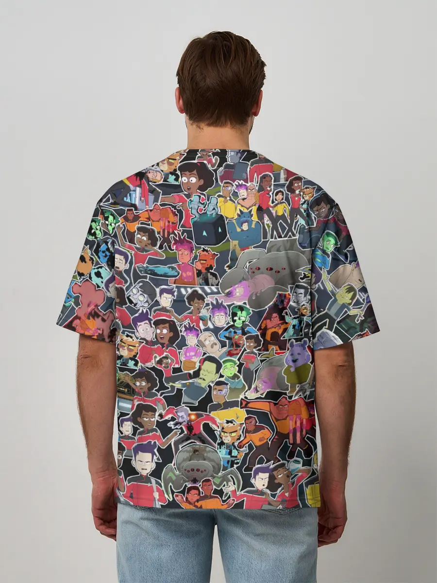 Мужская футболка оверсайз / Нижние палубы стикерпак