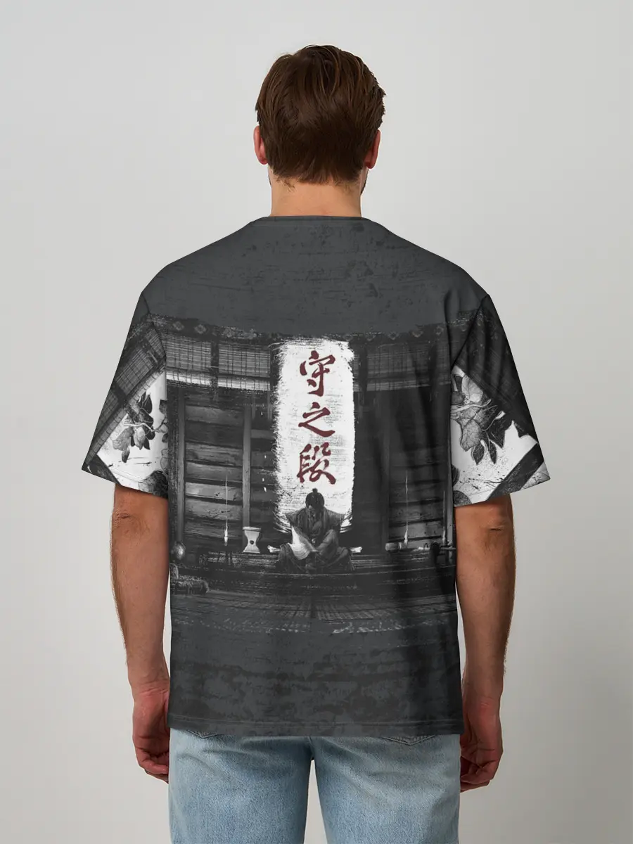 Мужская футболка оверсайз / Самурай | Призрак Цусимы