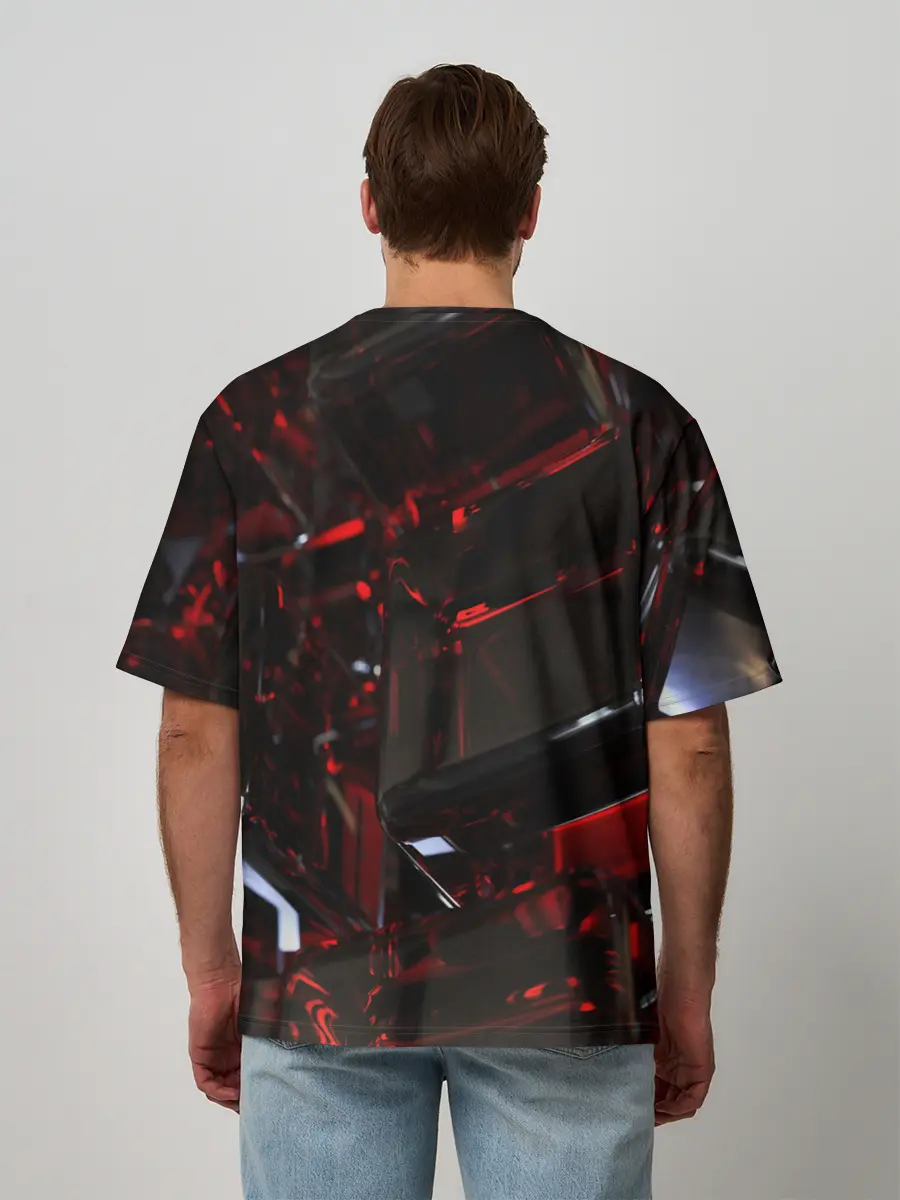 Мужская футболка оверсайз / МЕТАЛЛИЧЕСКИЙ