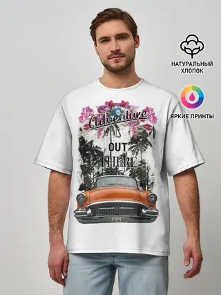 Мужская футболка оверсайз / Adventure