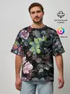 Мужская футболка оверсайз / Цветочный сад