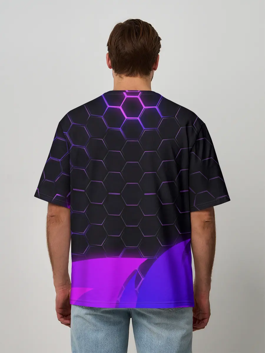 Мужская футболка оверсайз / Geometry Dash