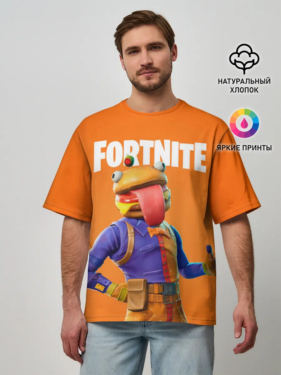Мужская футболка оверсайз / Fortnite