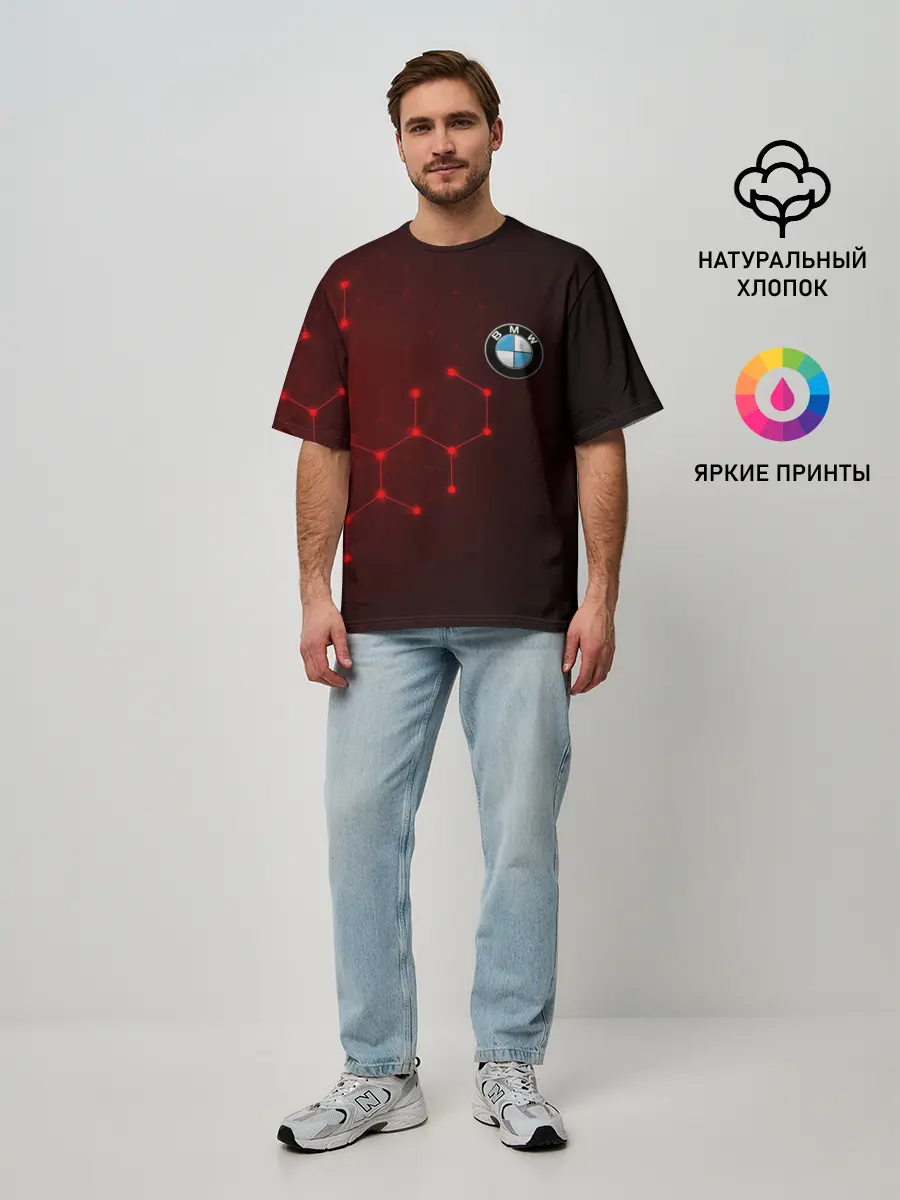 Мужская футболка оверсайз / BMW