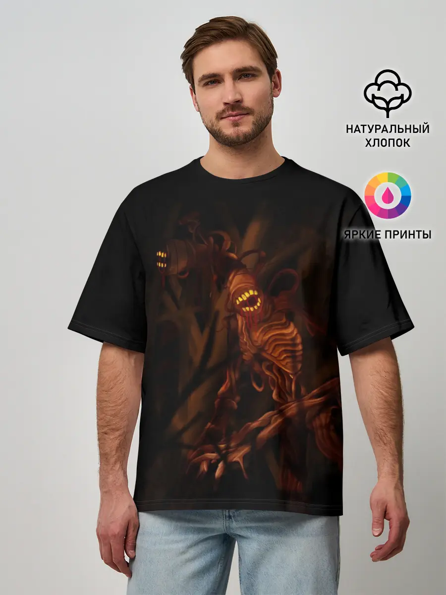 Мужская футболка оверсайз / СИРЕНОГОЛОВЫЙ